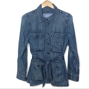 GAP Denim Utility Jean Jacket With Belt